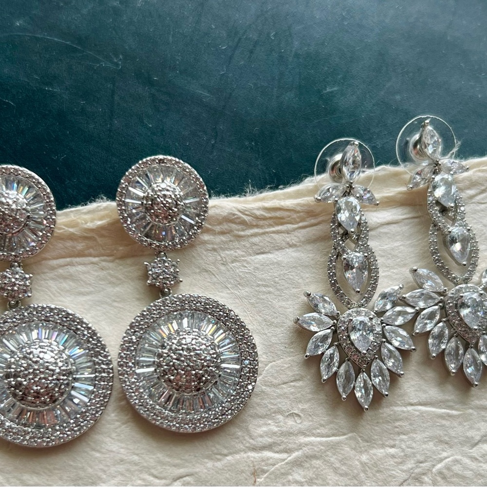 10 Pairs CZ EARRINGS - NEW, NEVER WORN